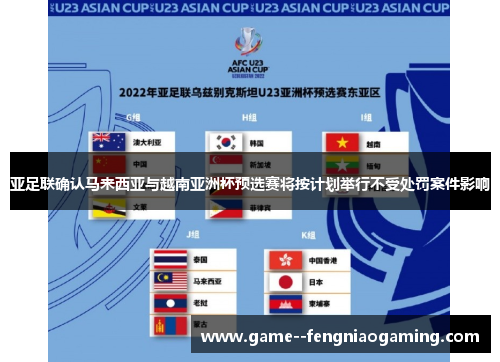 亚足联确认马来西亚与越南亚洲杯预选赛将按计划举行不受处罚案件影响